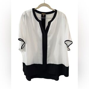 Chic Black and White Dana Buchman Top